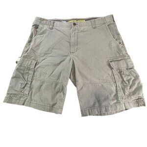 Mens Lee Extreme Motion Cargo Shorts 40 Cotton/Spandex Blend Gray